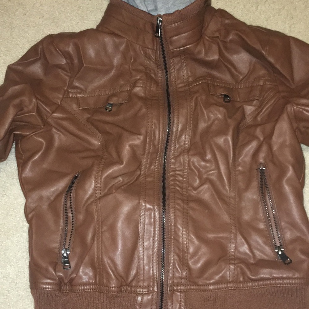 Faux leather jacket